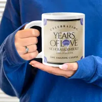 Elegant 17th Shells Wedding Anniversary Giant Coffee Mug