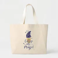 Coffee is Magic Cartoon Fun Drink Motto Tote Bag