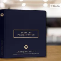 Navy Blue and Gold Presentation Binder