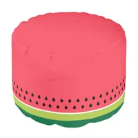 Colorful Modern Watermelon Melon Fruit Striped Pouf