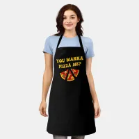 Flirty Pizza Pun You Wanna Pizza Me? Apron