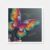 Whimsical Butterfly Romance Wedding Invitation Napkins