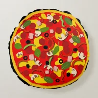 Pizza Round Pillow