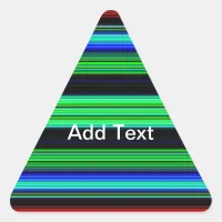 Thin Colorful Stripes - 1 Triangle Sticker