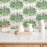 Wild Herbs Kitchen Wallpaper