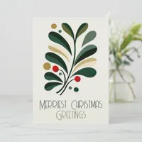 Mid-Century Modern Merriest Christmas Holiday Card