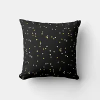 Elegant Gold Silver Glitter Confetti Throw Pillow