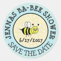 Baby Shower Bumble Bee Sticker Save the Date