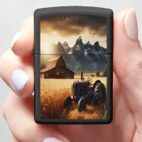 Tractor Sunset in Tetons Zippo Lighter