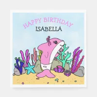 Personalized Baby Shark Birthday Napkins