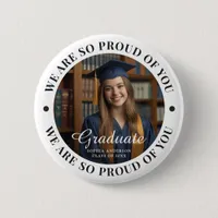 Elegant Classic Customizable Name Text Grad Photo Button