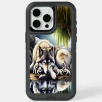 Moonlit Serenity A Slumbering Wolf iPhone 15 Pro Max Case