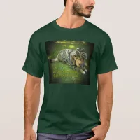 Dog in Camouflage T-Shirt