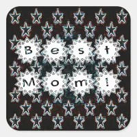 Best Mom Stars in Neon Sticker