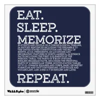 Eat Sleep Memorize Repeat Memory Master Wall Decal