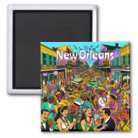 New Orleans, Louisiana People Having Fun Magnet