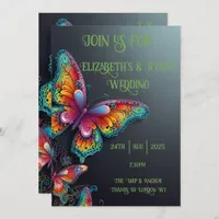 Whimsical Butterfly Romance Wedding Invitation