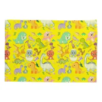 Cute Dinosaur Pattern on Yellow | Pillow Case