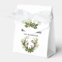 Watercolor Rustic Reindeer Christmas Favor Boxes