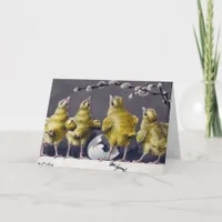 Adorable Vintage Easter Chicks Holiday Card