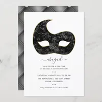 Mardi Gras  Birthday Party Invitation