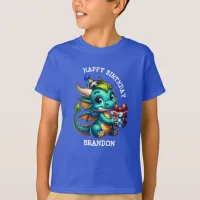 Dragon Themed Personalized Birthday Boy T-Shirt