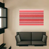 Modern striped design in various shades of red rug