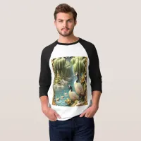 Canada Geese Amidst the Weeping Willows  T-Shirt