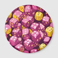  Array of tumbling dice Desk Mat Magnet