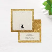 Add A Logo Gold Glitter Dust Earring Display Card