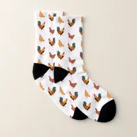 Roosters and Hens Patterned Socks