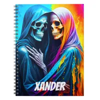 Skeletons Wrapped in a Rainbow Personalized Notebook