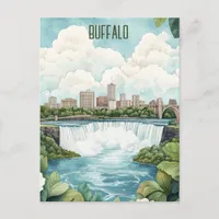 Buffalo New York State Travel Postcard