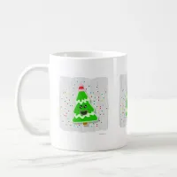 Happy Kawaii Style Christmas Tree Cartoon Coffee Mug