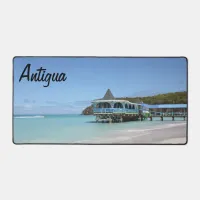 Tropical Paradise Pier on Caribbean Antigua Desk Mat