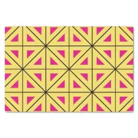Stylish Yellow & Pink Geometric Pattern Tissue Paper