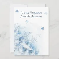 Beautiful Winter Frost Christmas Holiday Card