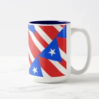 Puerto Rico Flag Two-Tone Coffee Mug