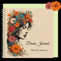 Retro Girl with Flowers in her Hair, Dream Journal