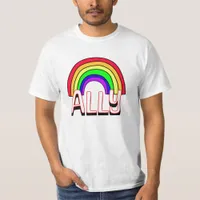 LGBTQIA+ Ally | Cute Rainbow and Heart Pride  T-Shirt