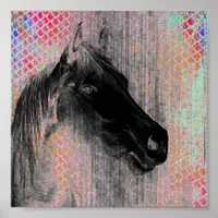 Horse Digital Art Poster