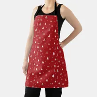 Christmas Trees and Snowflakes Apron