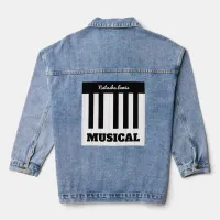 Personalized Piano Keys Music Musical Instrument Denim Jacket