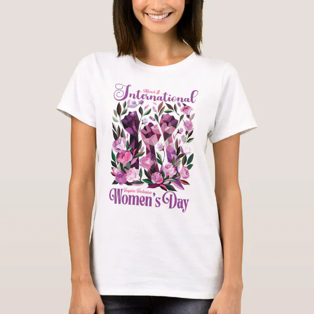 Floral Fists International Women's Day March 8 T-Shirt