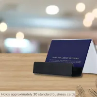 Stylish Navy Blue Desk Business Card Holder