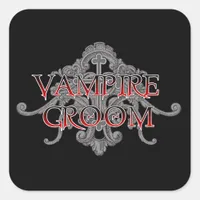 Vampire Groom Square Sticker