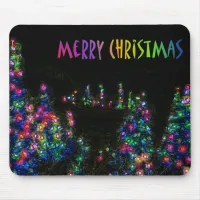 Merry Christmas Tree Lights Mousepad