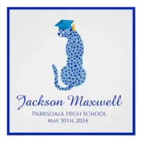 Blue Leopard Graduation Edition   Poster