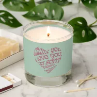 Ho'oponopono Heart-Shaped Text Scented Candle