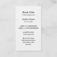 Book Cover Business Card